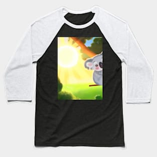 A koala hanging from a tree Baseball T-Shirt